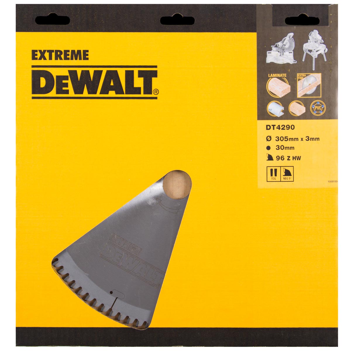 DeWALT Akcesoria DT4290-QZ DT4290 Brzeszczot HM 305 x 30 x 96T trapezowy, ujemny 5° Laminat, Alu sublime fine finish