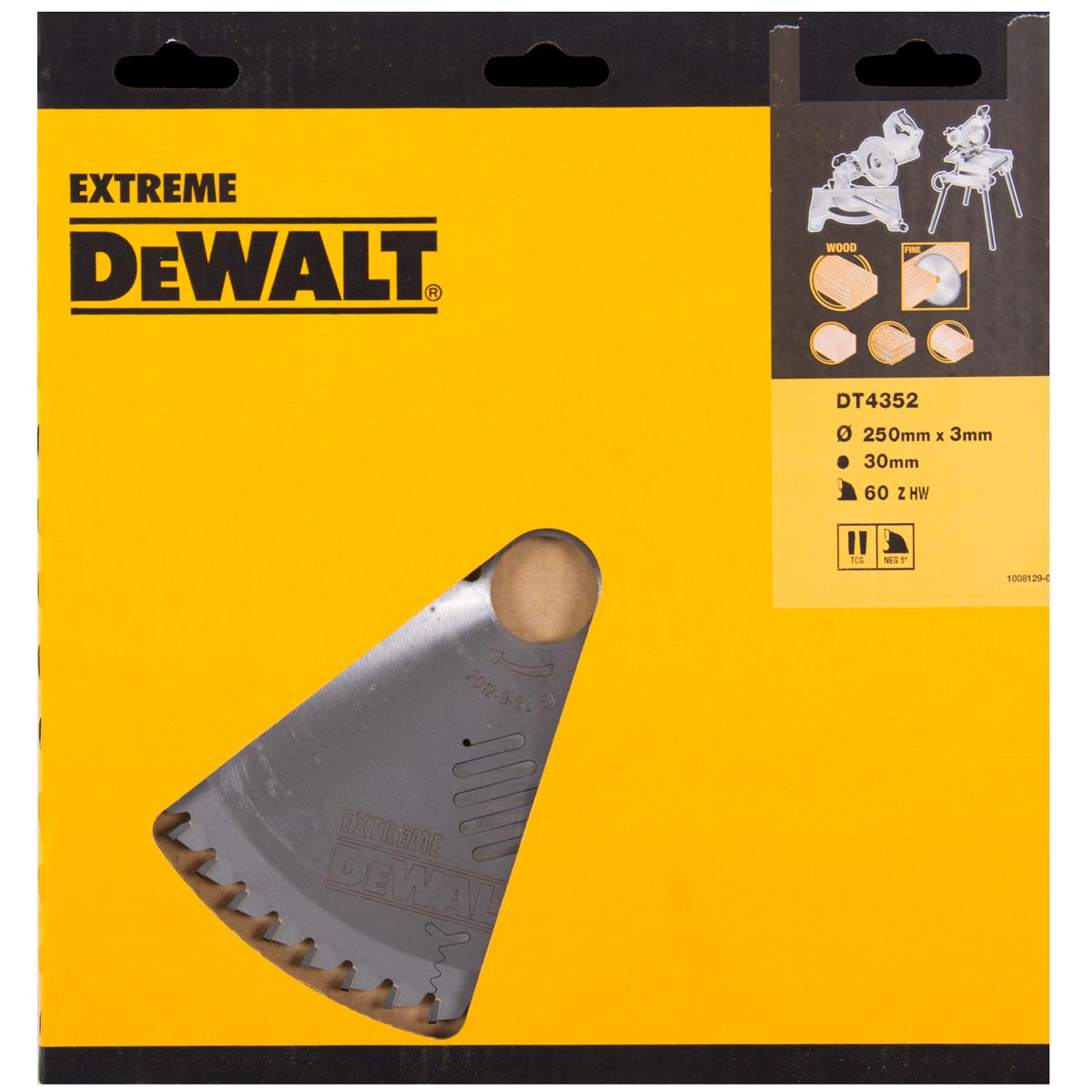 DeWALT Akcesoria DT4352-QZ DT4352 Brzeszczot HM 250 x 30 x 60T trapezowy, negatyw 5