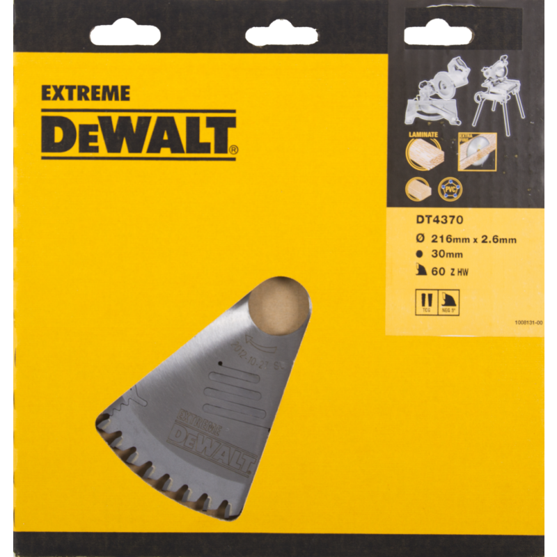 DeWALT Akcesoria DT4370-QZ DT4370 Brzeszczot HM 216 x 30 x 60T trapezowy, negatyw 5