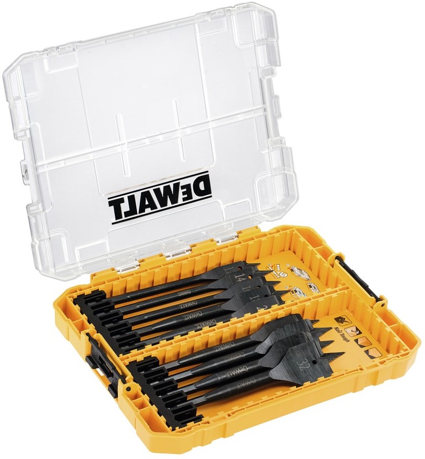 DeWALT Akcesoria DT70751-QZ 9-częściowy zestaw wierteł piórowych do drewna Extreme Impact Ready Flatwood