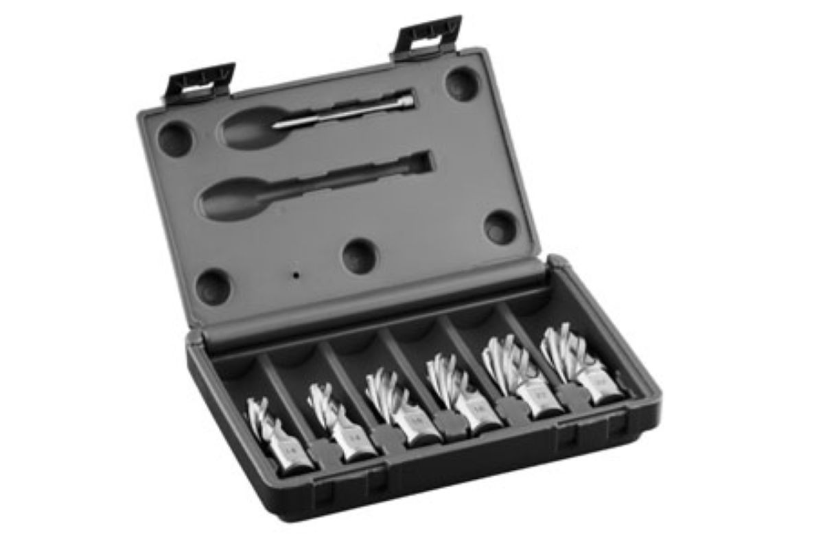 Euroboor 30521210632004 HCS.KIT Zestaw wierteł rdzeniowych, HSS, DoC 30 mm, Dmin 14 mm, Dmax 22 mm
