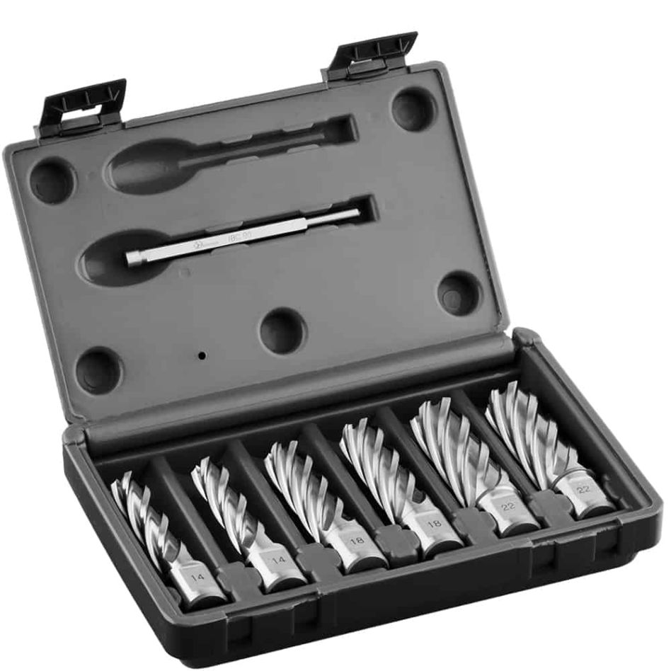 Euroboor 30521230632004 HCL.KIT Zestaw wierteł rdzeniowych, HSS, DoC 55 mm, Dmin 14 mm, Dmax 22 mm