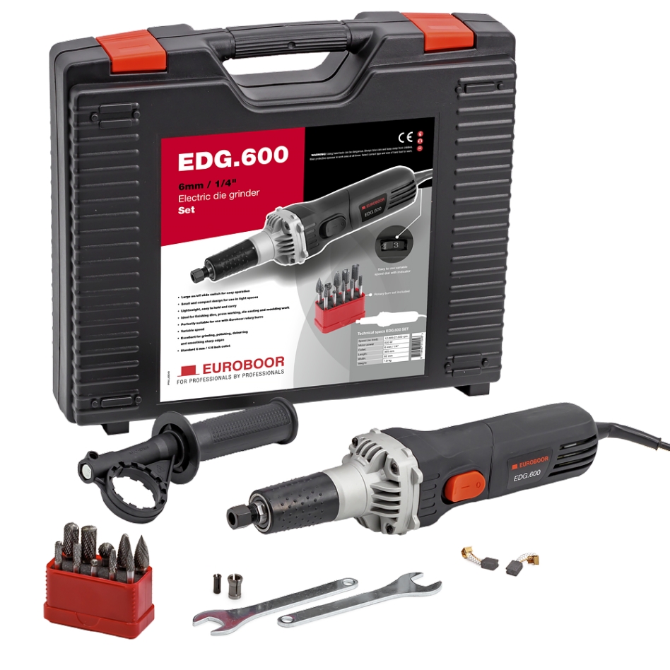 Euroboor 30514100008004 EDG.600 SET EU2 Młynek żarnowy 600 W w walizce z 10 żarnami