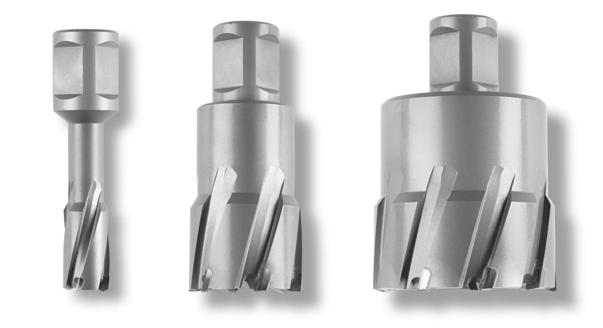 Fein Akcesoria 63127831010 Wiertła rdzeniowe HM Ultra 50 z uchwytem Weldon 3/4 cala głębokość wiercenia 50 mm Ø rury 26,5 mm