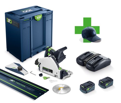 Festool 578229 TSC 55 KEBI-Plus/XL-FS 100Y Limited Edition akumulatorowa pilarka tarczowa 2x 18V 5,0 Ah