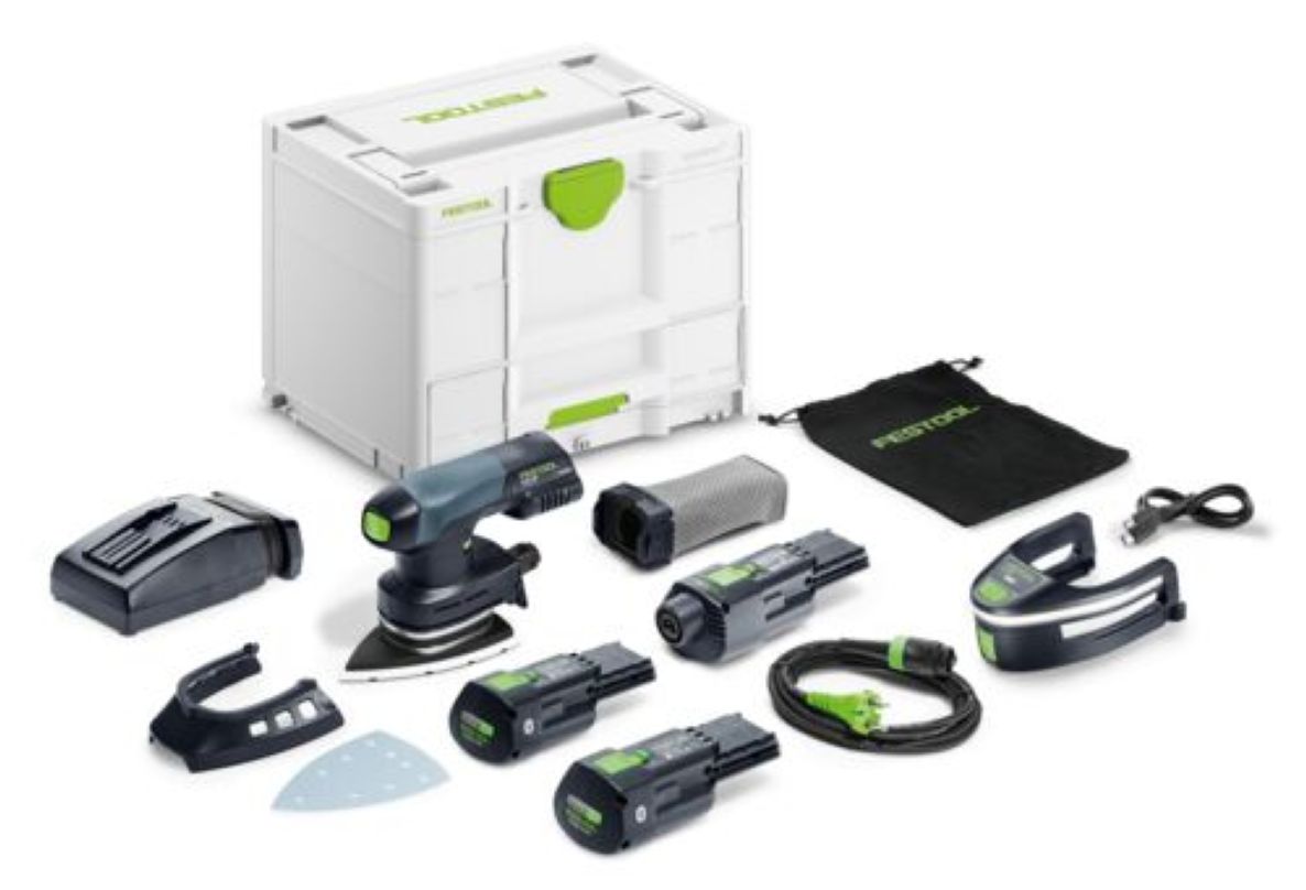 Festool 578851 Szlifierka DTSC 400 3.0 I-Set Accu Delta 2x akumulator 18 V 3,0 Ah i szybka ładowarka w walizce