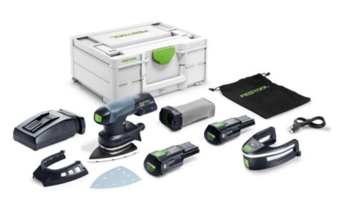 Festool 578848 Akumulatorowa szlifierka delta DTSC 400 3.0 I-Plus 2x akumulator 18 V 3,0 Ah i szybka ładowarka w walizce