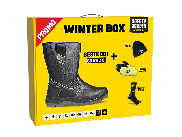Safety Jogger PROMOBESTB Winterbox Bestboot obuwie ochronne, czapka, rękawice i skarpety