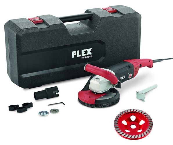 Flex-tools 418765 LD 18-7 150 R KIT, Turbo-JET Szlifierka do betonu 150 mm 1800W