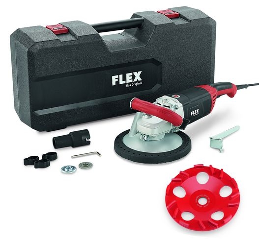Flex-tools 418862 LD 24-6 180, zestaw Estrich-Jet Szlifierka do betonu 180 mm