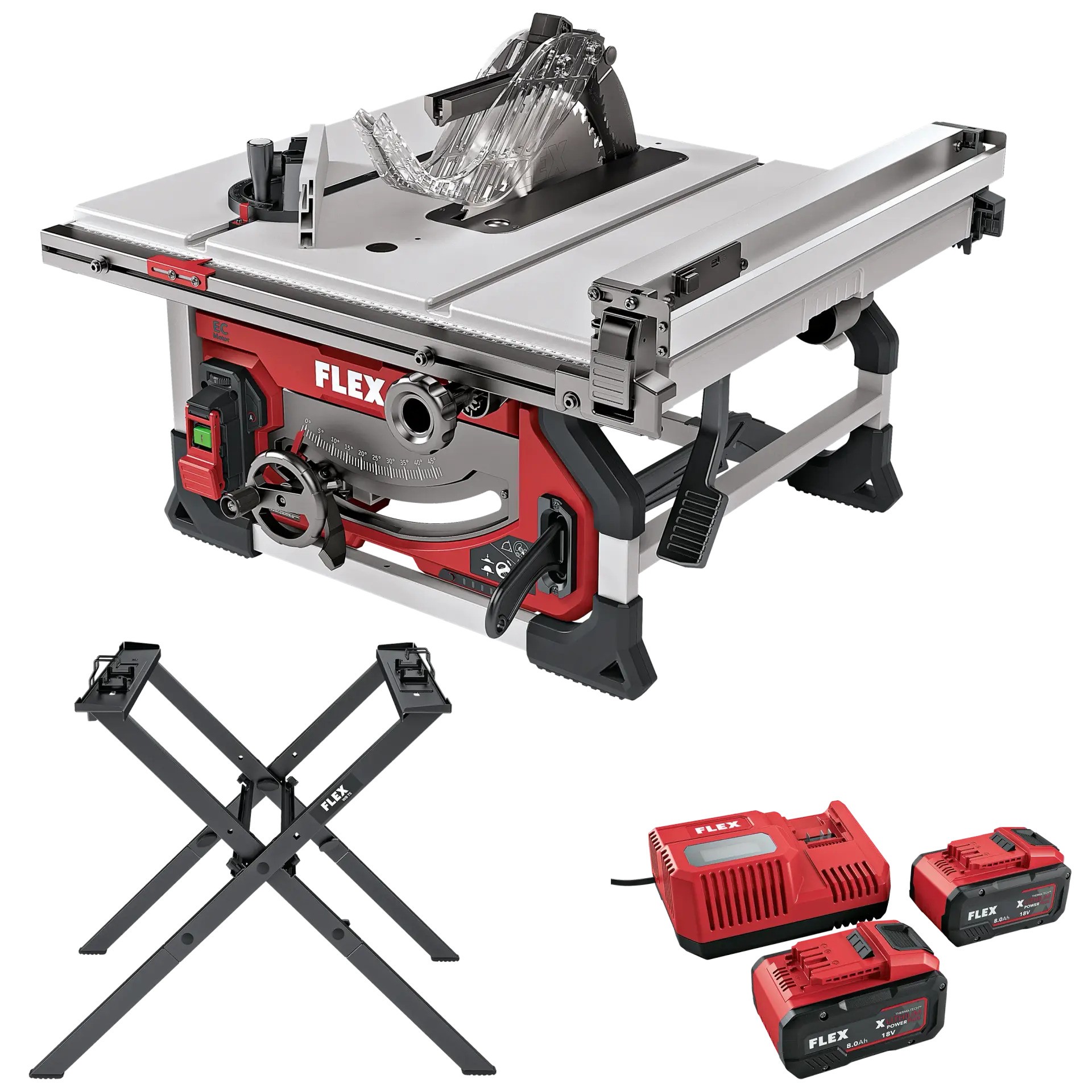 Flex-tools 535129 Pilarka stołowa TS 92 18-EC Accu 18 V 8,0 Ah Li-Ion + podwozie