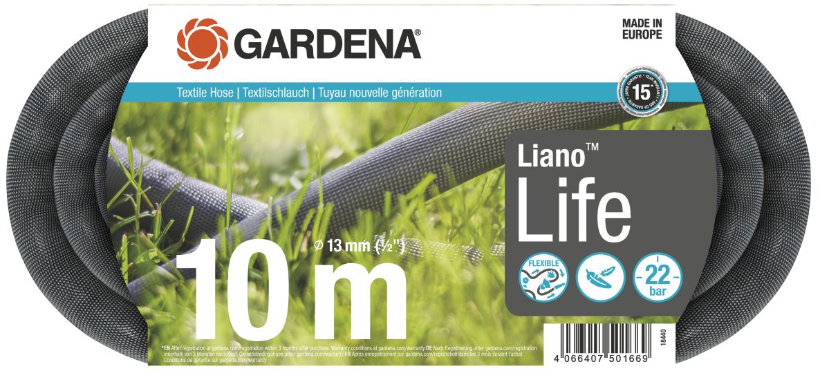 Gardena 18440-20 Wąż tekstylny Liano Life 10m