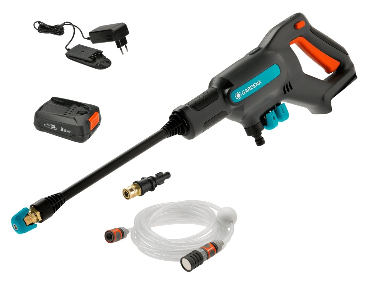 Gardena 14800-20 Myjka średniociśnieniowa Accu AquaClean 24/18 V P4A zestaw gotowy do użycia