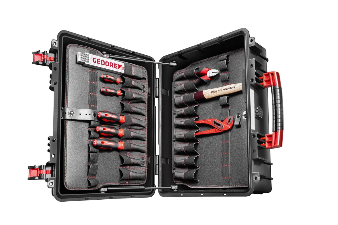 Gedore RED 3301638 R21652057 Zestaw narzędzi AZUBI L Though Case, 56-elementowy