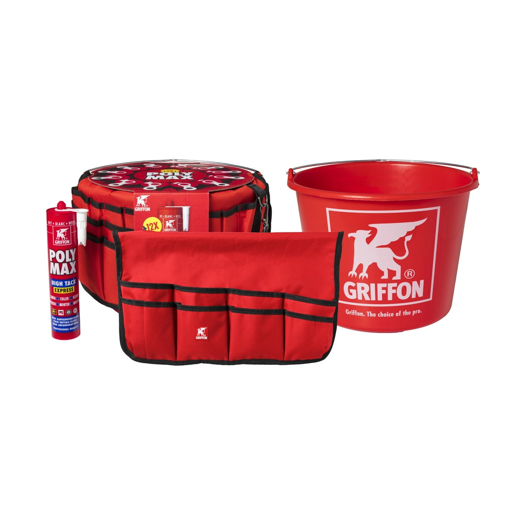 Griffon 7003346 POLY MAX High-Tack Express Klej montażowy i uszczelniacz biały 435g 12szt w walizce narzędziowej