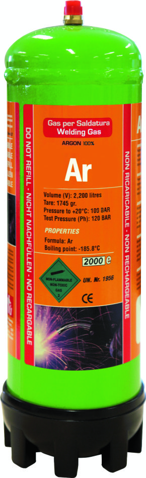 Gys 5193043688 Jednorazowy pochłaniacz gazu 100% Argon 2,2 l