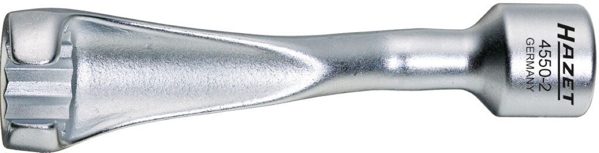 Hazet 4550-2 Klucz do przewodów wtryskowych 1/2" kwadratowy, drążony; profil zewnętrzny dwunastokątny SW 19 mm