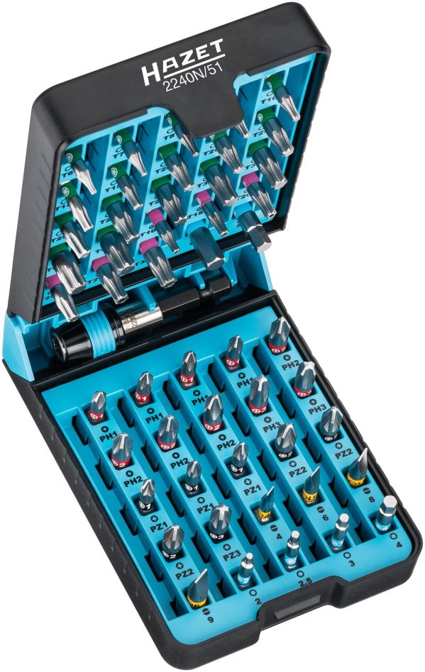 Hazet 2240N/51 Pudełko na bity 51 sztuk 1/4"