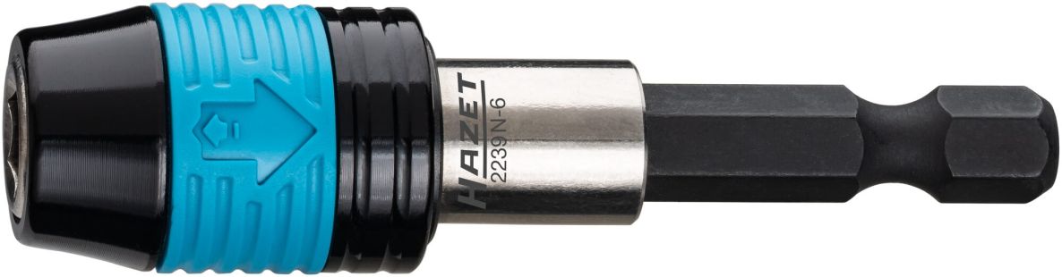 Hazet 2239N-6 Adapter z funkcją szybkiej wymiany: 1/4" sześciokąt pełny, 1/4" sześciokąt drążony, długość 60 mm