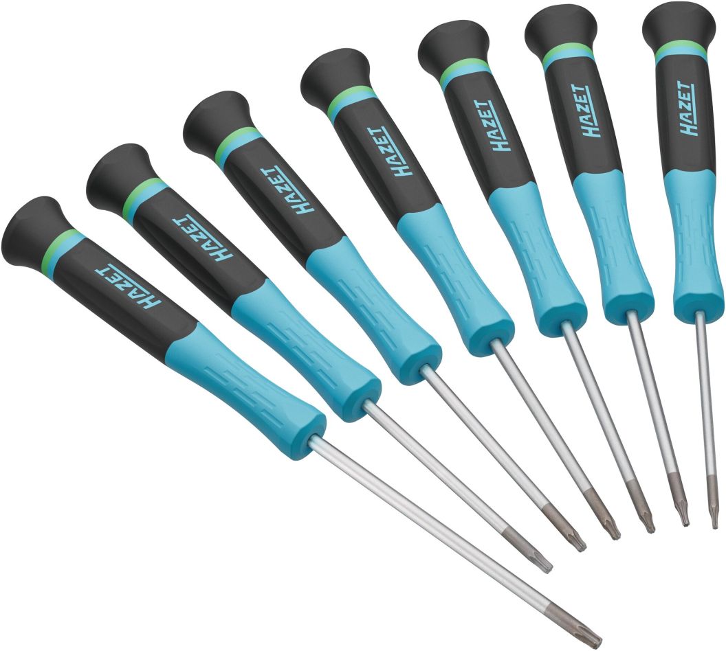 Hazet 811EL-T/7 Wkrętaki elektroniczne z profilem TORX&reg; wewnętrznym, zestaw 7-częściowy