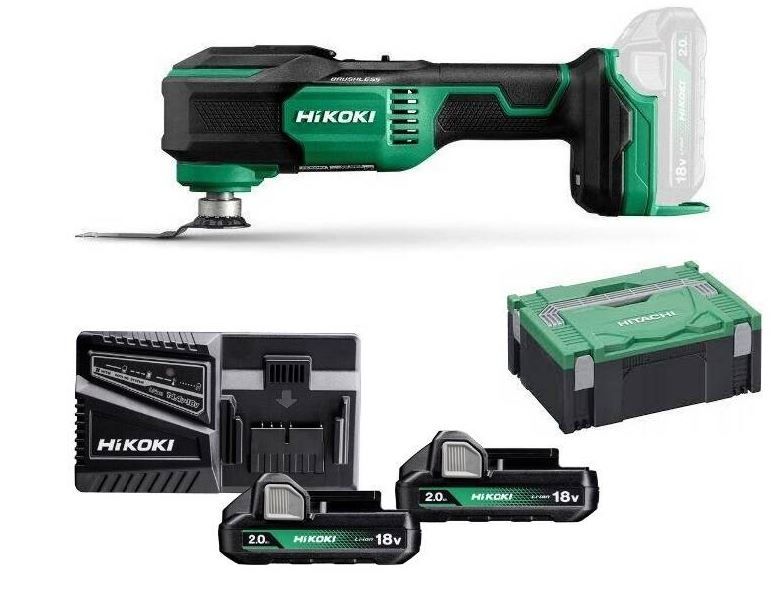 HiKOKI CV18DAWRZ Narzędzie wielofunkcyjne 18V 2.0Ah Li-Ion w walizce Hikoki System II
