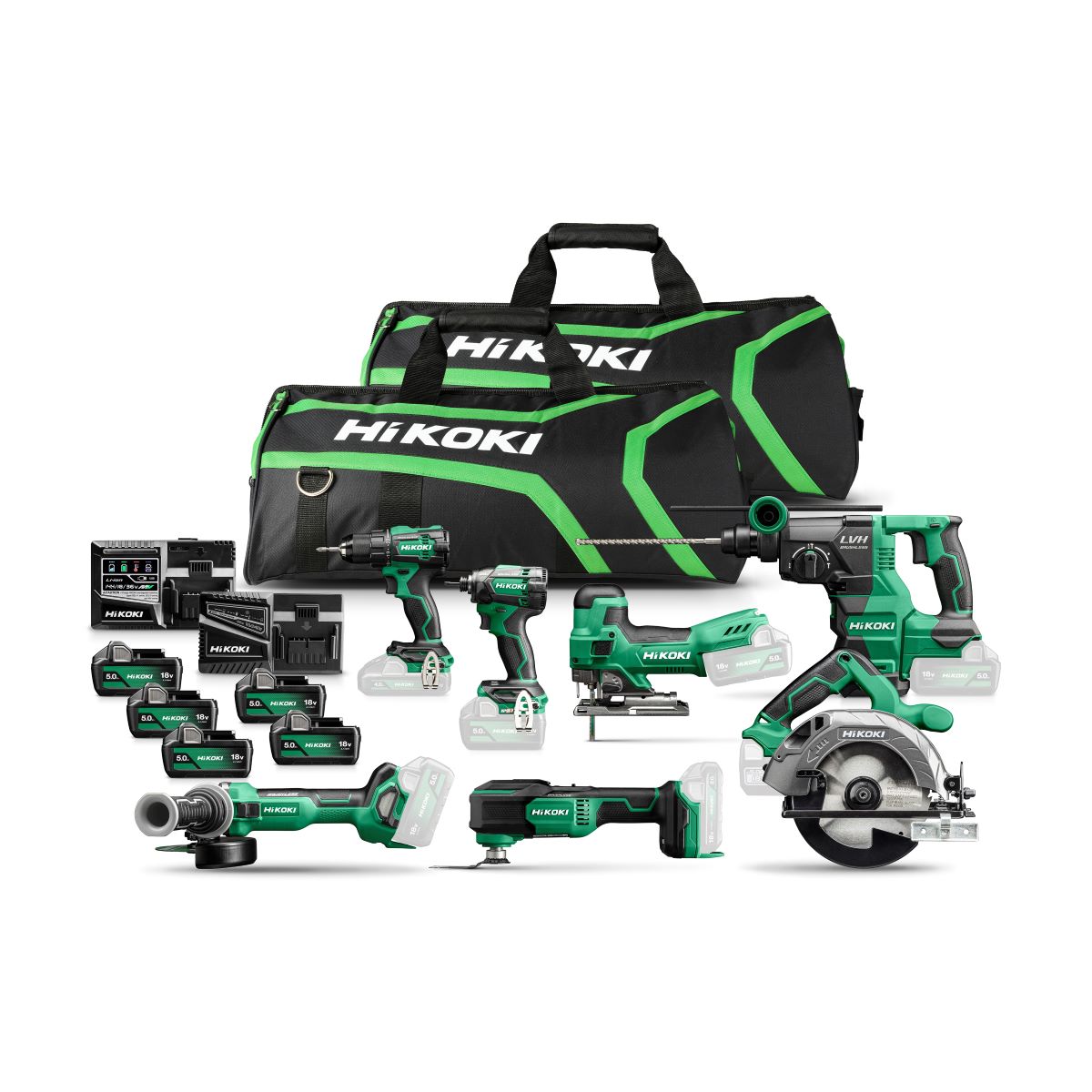 HiKOKI KC18H7A-505 Zestaw Advantage Pack KC18H7A-505 18V 5 x akumulator 5.0Ah w torbie