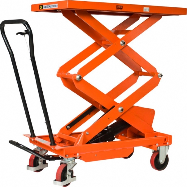 Rema 3460150 HT-50D ręczny ruchomy stół podnoszący 1010 x 520 mm 500 kg
