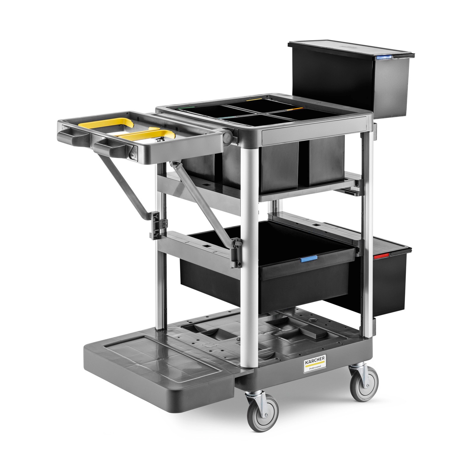 Kärcher Professional 1.321-005.0 FM Expert 50/ P Kompaktowy wózek do sprzątania z wiadrami 4x6L i wysuwaną szufladą 1x16L