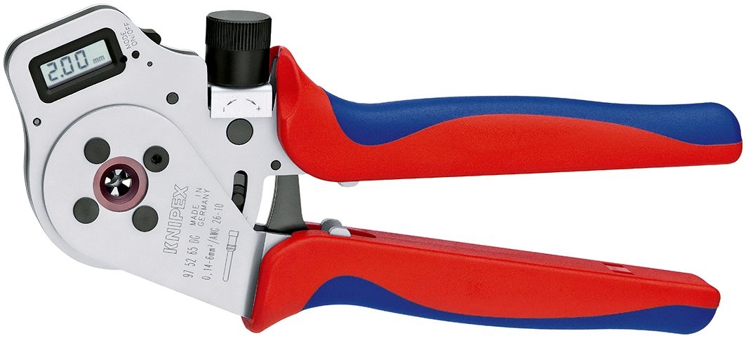 Knipex 97 53 08 Samonastawne szczypce do zagniatania tulejek kablowych z ładowaniem od czoła