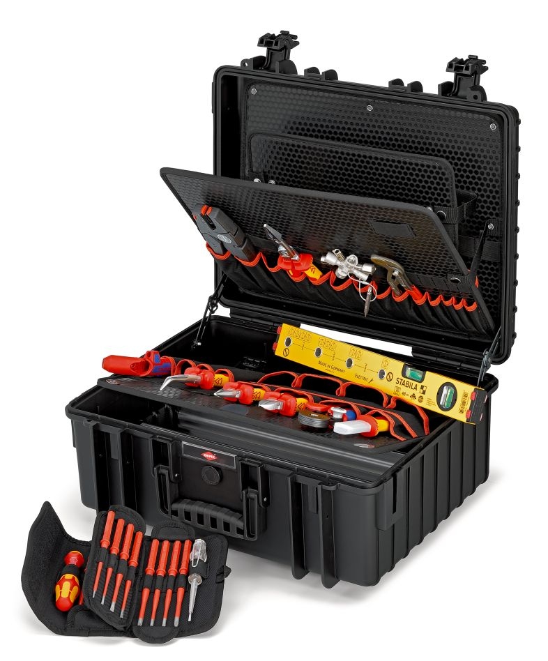 Knipex 00 21 36 Walizka narzędziowa z wypełnieniem "Robust34" Electro 26-częściowa