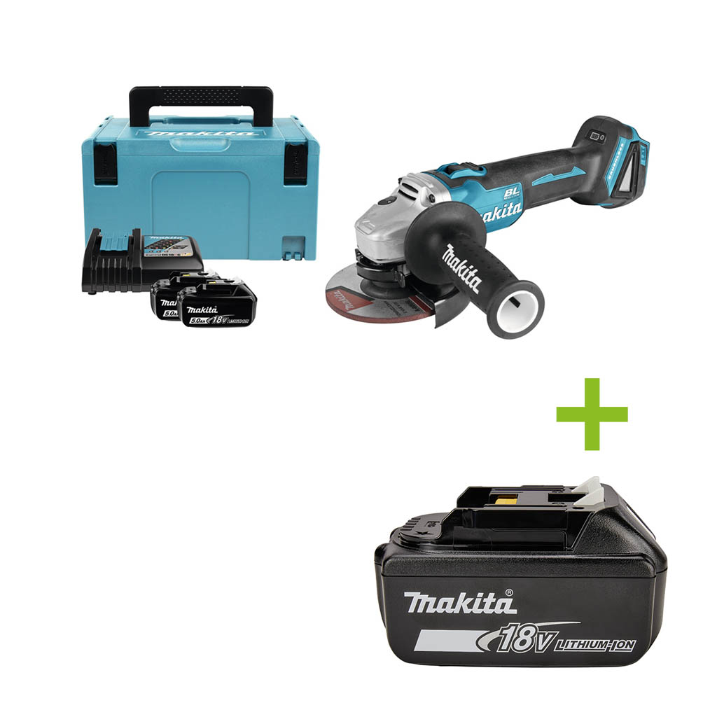 Makita DGA504RTJ 18V 5,0Ah Szlifierka kątowa 125 mm