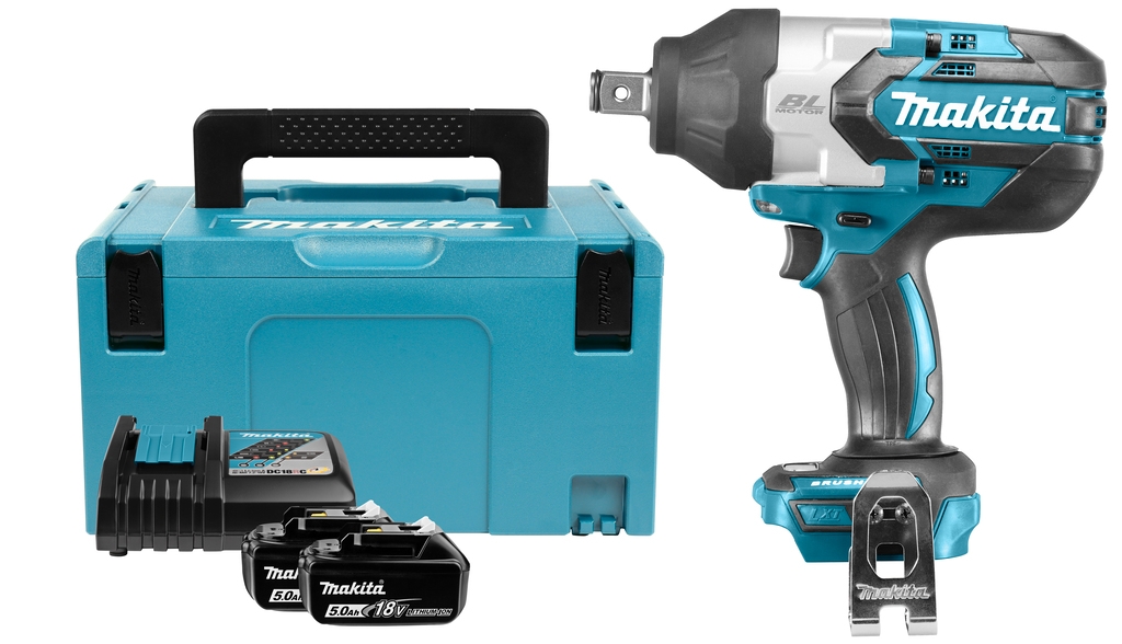 Makita DTW1001RTJ Klucz udarowy 3/4 1000Nm 18 Volt 5.0 AH Li-ion + 5 lat gwarancji sprzedawcy!