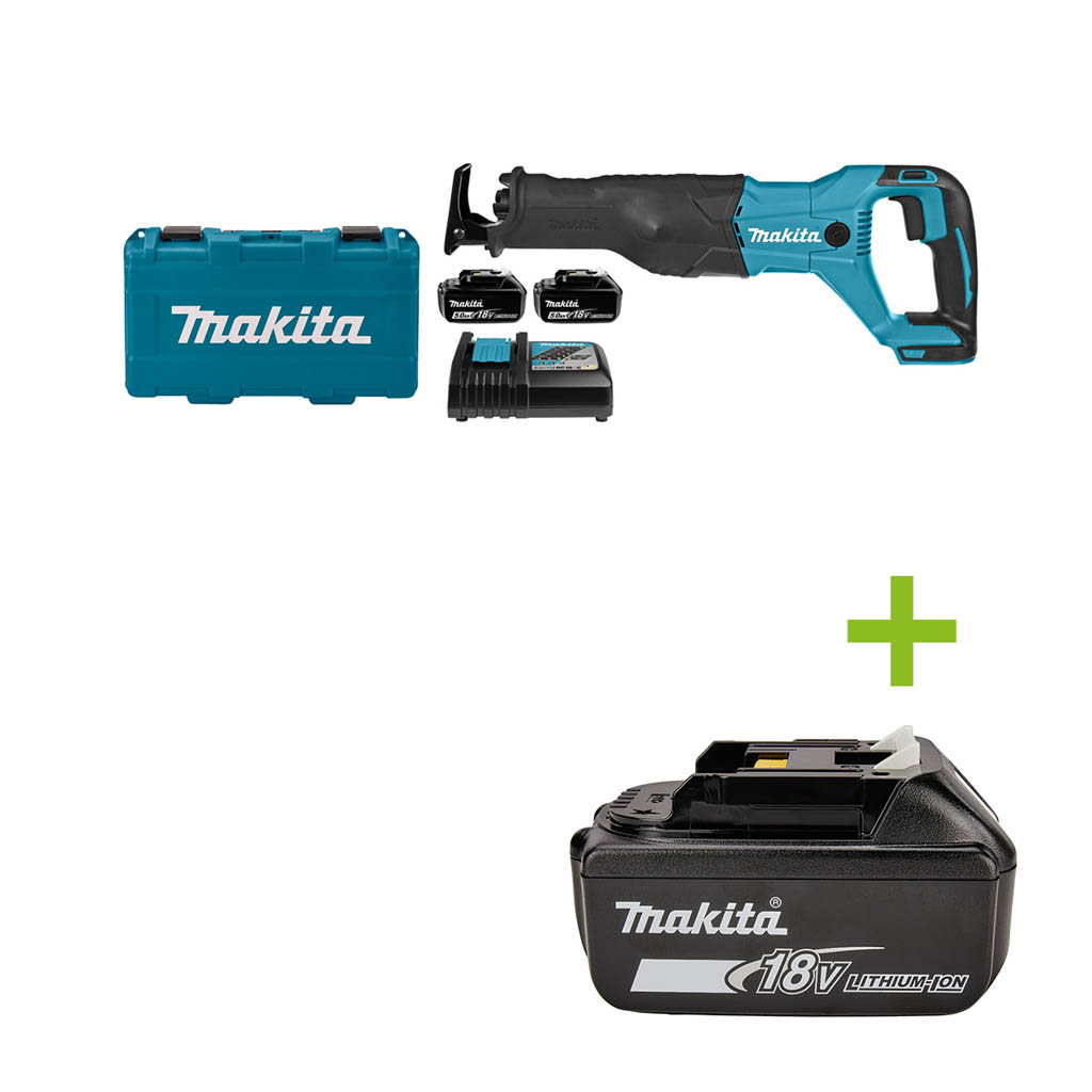 Makita DJR186RTE 18V Piła posuwowa 5.0Ah Li-Ion