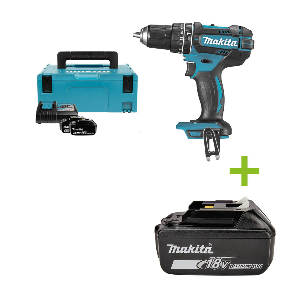 Makita DHP482RTJ Wiertarko-wkretarka udarowa 18V 5,0 AH Li-Ion