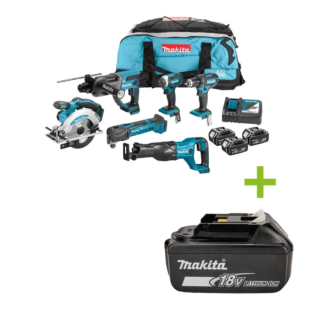 Makita DLX6038T Zestaw Combo 18V 3 x 5,0Ah - Najnowsze maszyny combo 5,0 AH