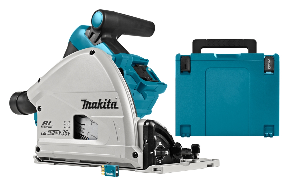 Makita DSP601ZJU Pilarka tarczowa Accu 165 mm 2 x 18 V z nadajnikiem AWS bez akumulatorów i ładowarki