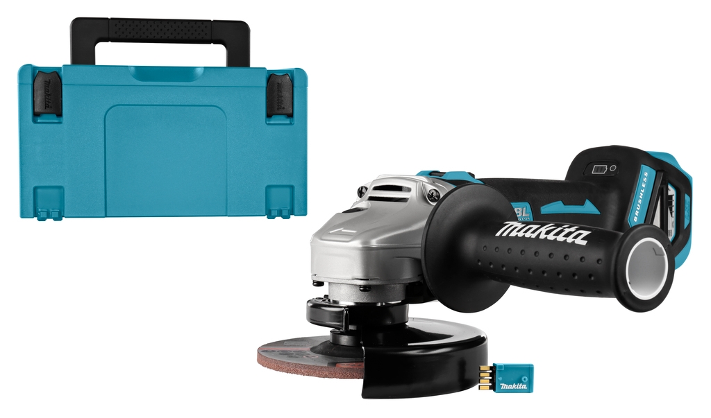 Makita DGA514ZJU Szlifierka kątowa 18 V 125 mm (AWS) z hamulcem. w Mbox bez akumulatorów i ładowarki