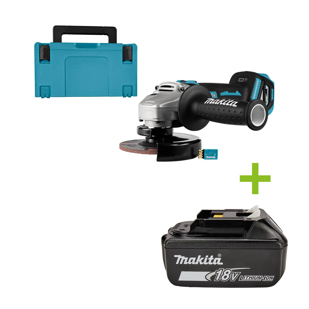Makita DGA514ZJU Szlifierka kątowa 18 V 125 mm (AWS) z hamulcem. w Mbox bez akumulatorów i ładowarki