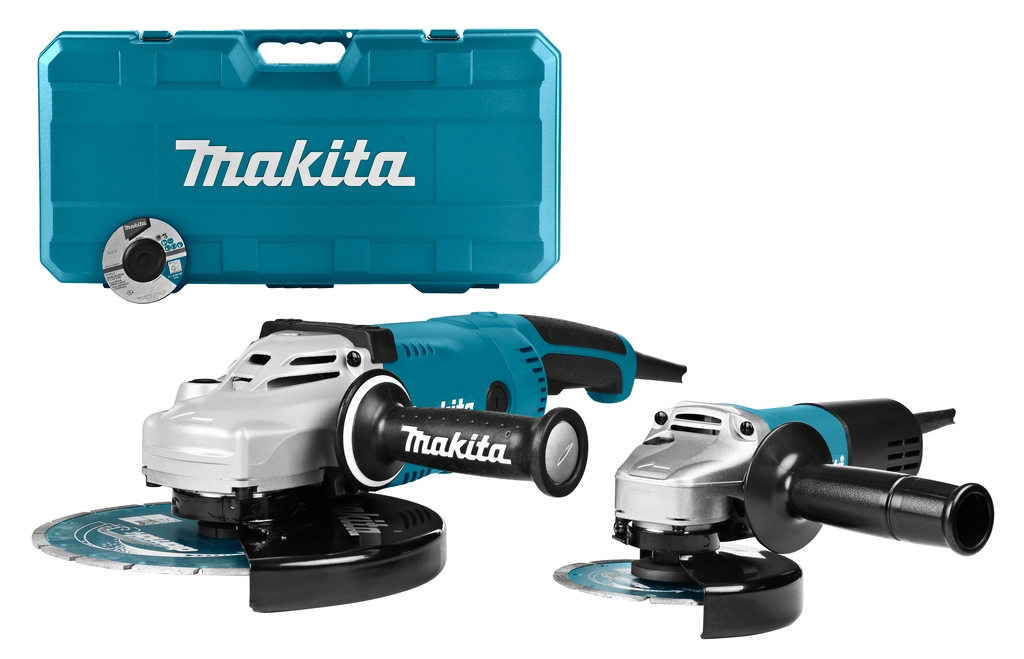Makita DK0054X1 Zestaw szlifierki kątowej combi z walizką (GA9020R+9558HNRG) + 2 tarcze diamentowe
