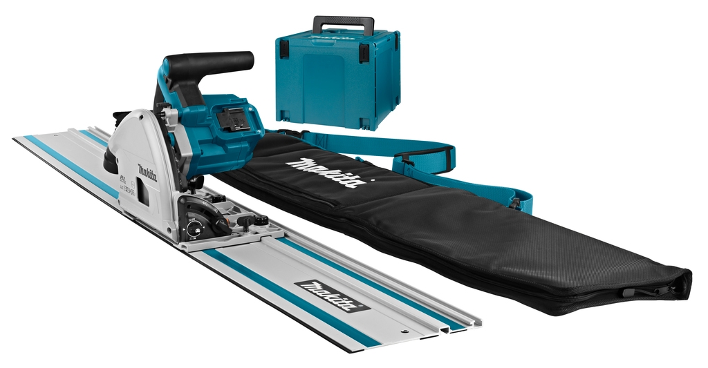 Makita DSP600ZJ2 Pilarka tarczowa akumulatorowa + szyna prowadząca 1500mm + torba