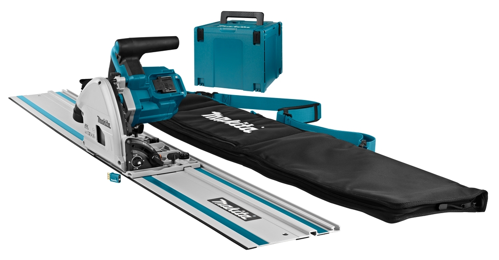 Makita DSP601ZJU2 Pilarka tarczowa AWS 2 x 18V bez akumulatorów i ładowarki + szyna prowadząca 1500mm + torba