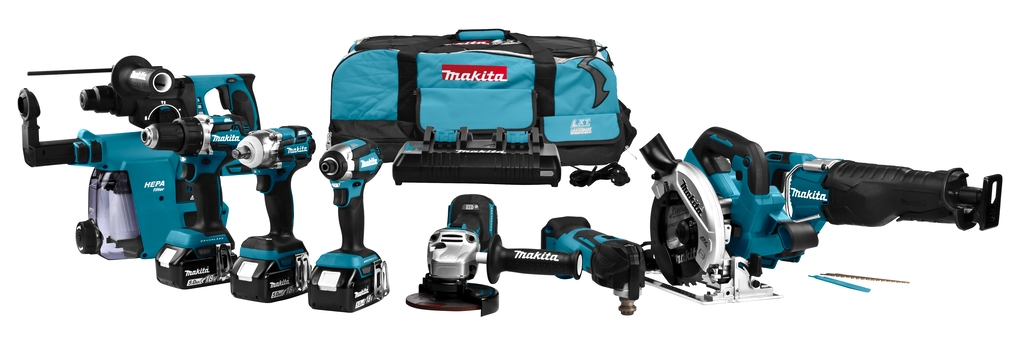 Makita DLX8026TW1 Zestaw Combo 18V 3 x 5,0Ah - 8 maszyn w torbie sportowej