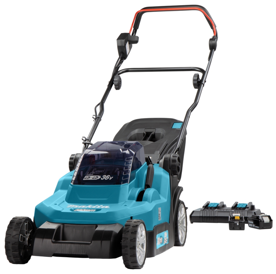 Makita DLM382PT2 Kosiarka akumulatorowa LXT 2x18 V 38 cm 2x 5,0 Ah