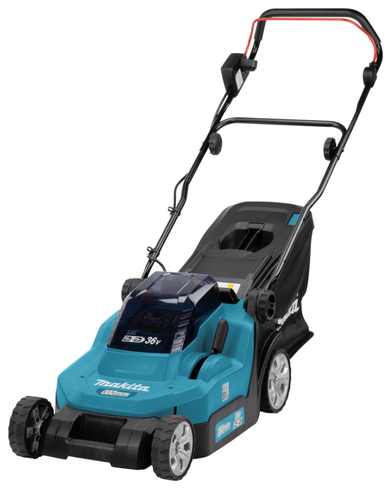 Makita DLM382Z Kosiarka akumulatorowa 38 cm 2 x 18 V z akumulatorem i ładowarką