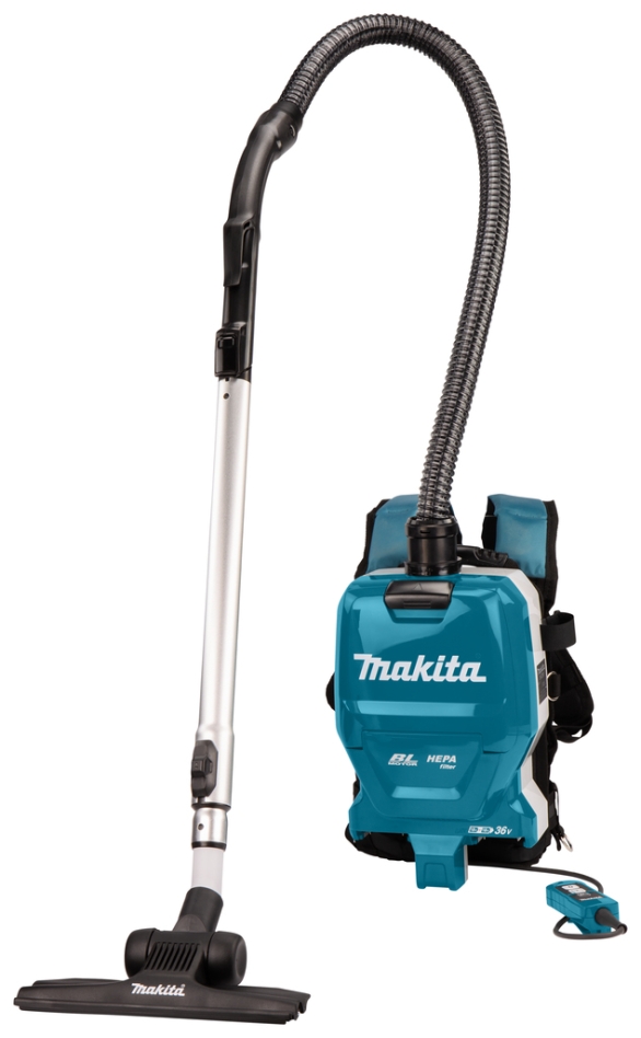 Makita DVC261ZX22 Odkurzacz plecakowy 2x18V bez akumulatorów i ładowarki z 4-częściowym zestawem do odsysania pyłu dla rynku sprzątającego