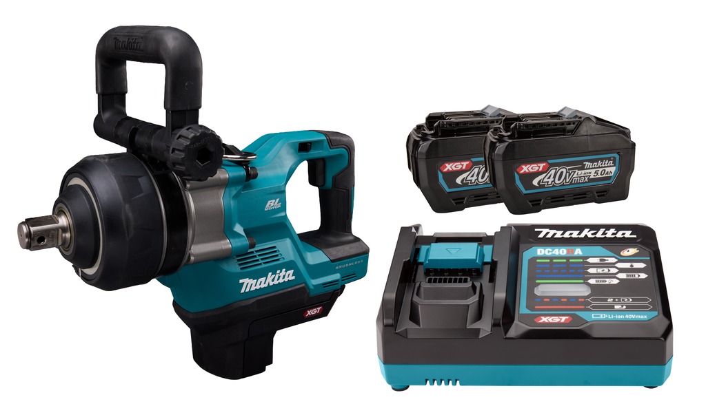 Makita TW009GT201 Klucz udarowy XGT 40V Max Accu 1" 4000Nm z 2x5,0 Ah i szybką ładowarką w walizce