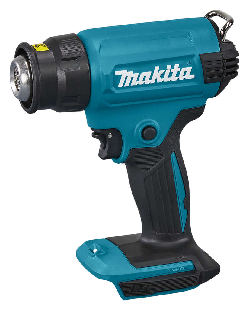 Makita DHG180Z01 Ogrzewacz powietrzny LXT 18 V z akumulatorem, bez akumulator&oacute;w i ładowarki, w zestawie z r&oacute;żnymi nasadkami
