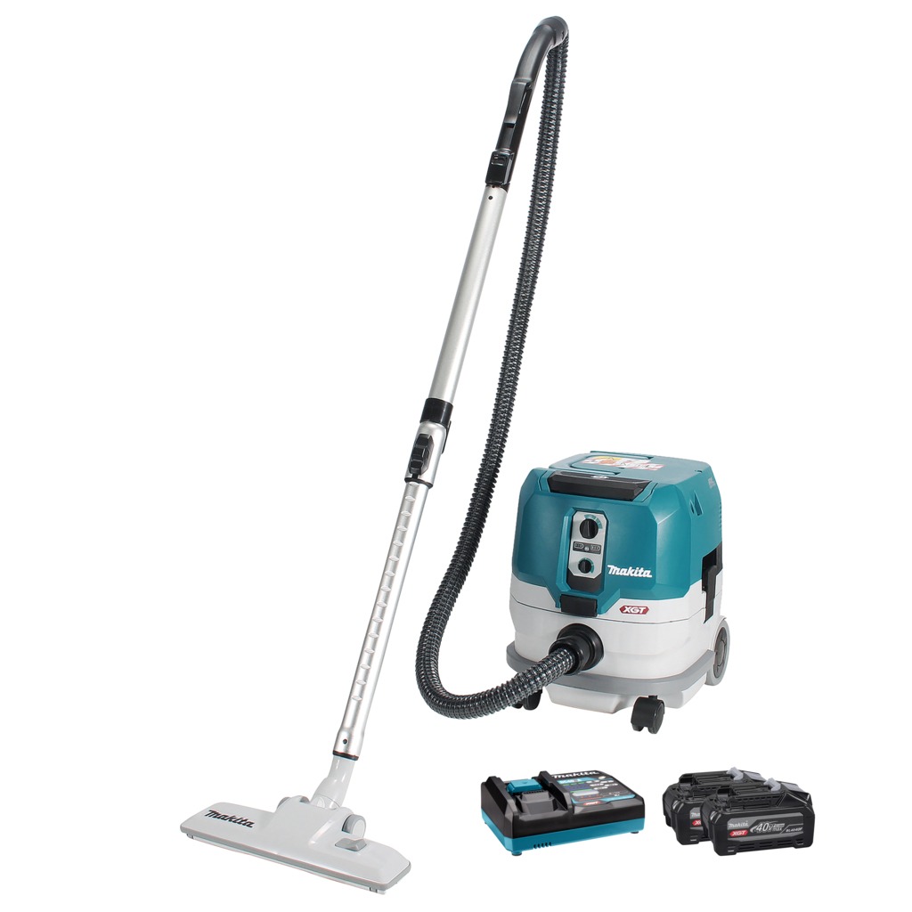 Makita VC005GLU21 Odkurzacz XGT 40V Max Accu z 2x akumulatorami 40V 4.0Ah i szybką ładowarką w opakowaniu