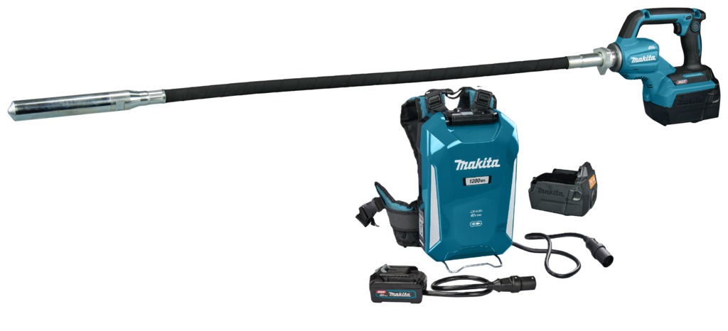 Makita VR004GX001 XGT 40V Max Accu Igła wibracyjna do betonu 1200 mm z PDC1200 w pudełku