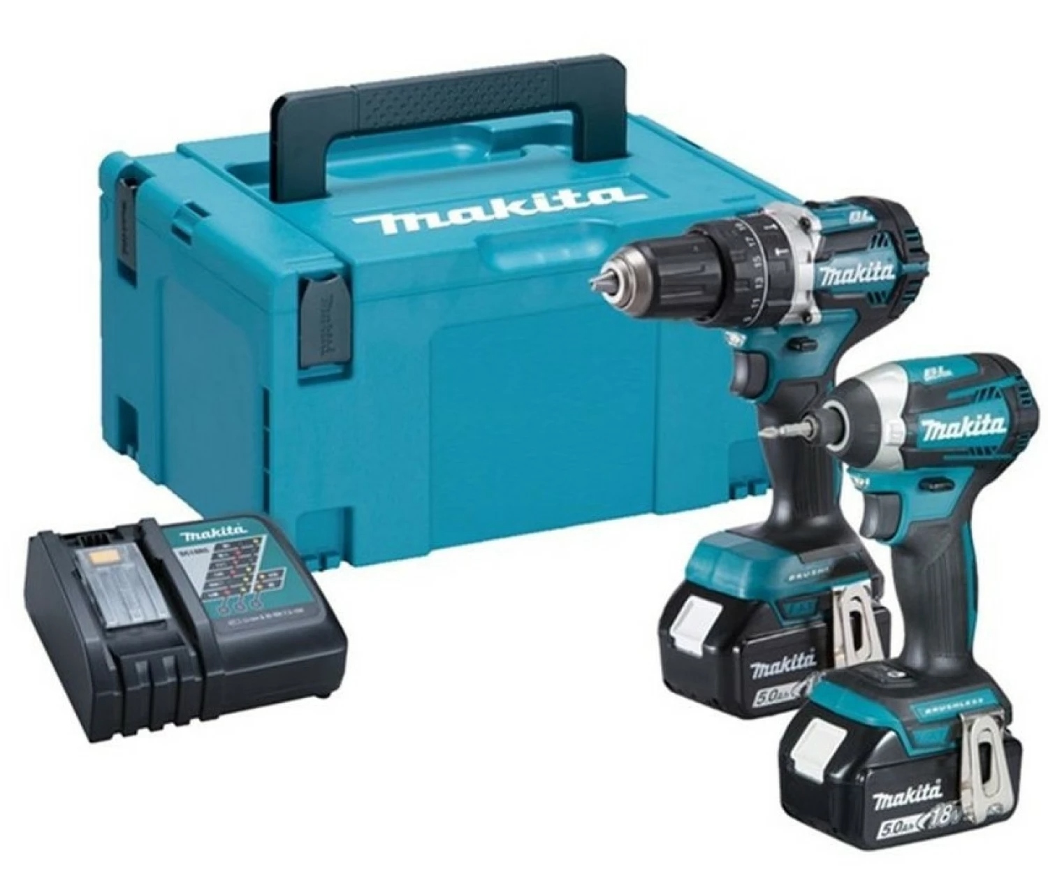 Makita DLX2181TJ1 Akumulatorowa wiertarko-wkrętarka udarowa DHP484 + akumulatorowa wkrętarka udarowa DTD154 18 V 5,0 Ah Li-ion + 5 lat gwarancji sprzedawcy!